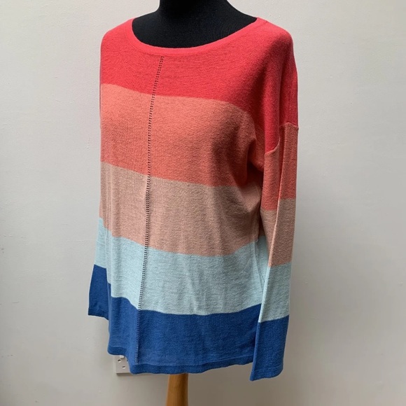 Woolovers rainbow thin knit jumper size small *new* - Picture 13 of 15